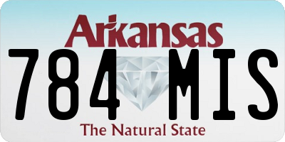 AR license plate 784MIS