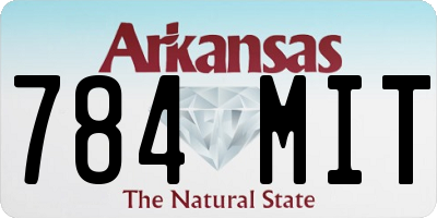 AR license plate 784MIT