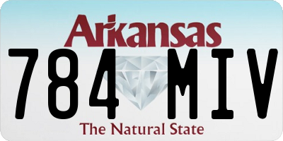 AR license plate 784MIV