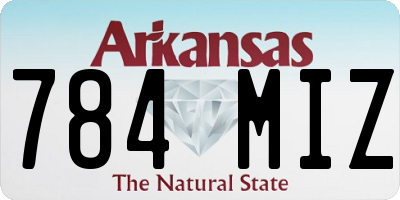 AR license plate 784MIZ