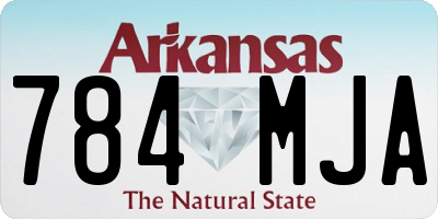 AR license plate 784MJA