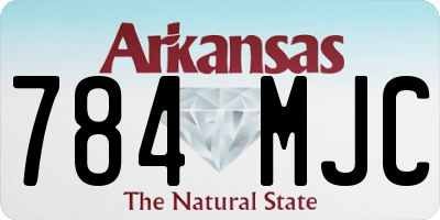 AR license plate 784MJC
