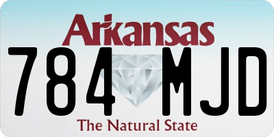 AR license plate 784MJD
