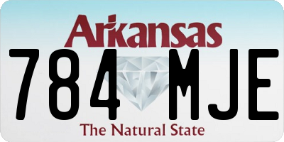 AR license plate 784MJE