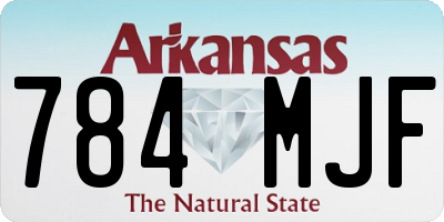 AR license plate 784MJF