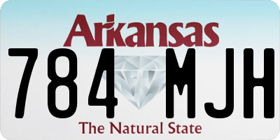 AR license plate 784MJH