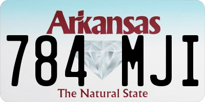 AR license plate 784MJI