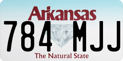 AR license plate 784MJJ