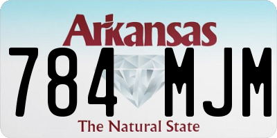 AR license plate 784MJM