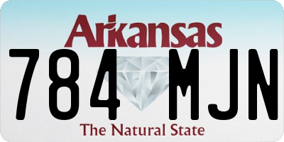 AR license plate 784MJN