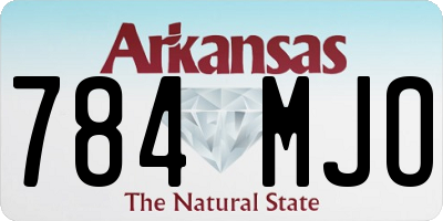 AR license plate 784MJO