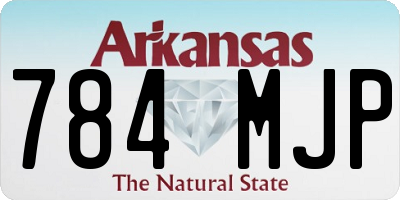 AR license plate 784MJP