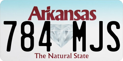 AR license plate 784MJS
