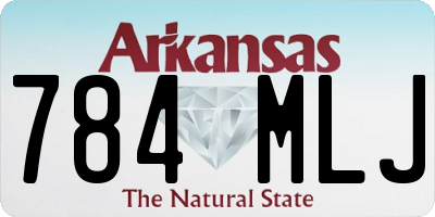 AR license plate 784MLJ