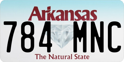 AR license plate 784MNC