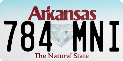 AR license plate 784MNI
