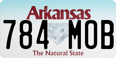 AR license plate 784MOB