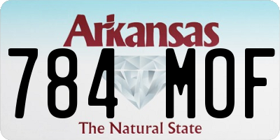 AR license plate 784MOF