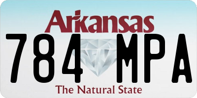 AR license plate 784MPA