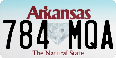 AR license plate 784MQA