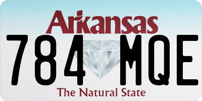 AR license plate 784MQE