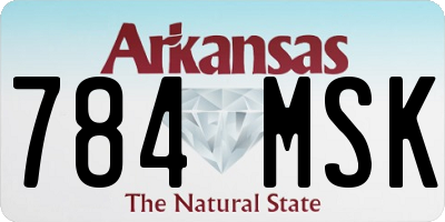 AR license plate 784MSK