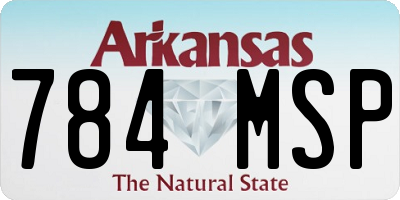 AR license plate 784MSP