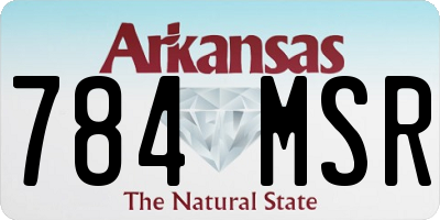 AR license plate 784MSR
