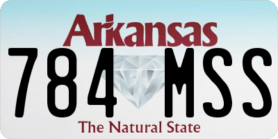 AR license plate 784MSS