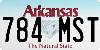 AR license plate 784MST