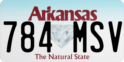 AR license plate 784MSV