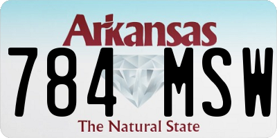 AR license plate 784MSW