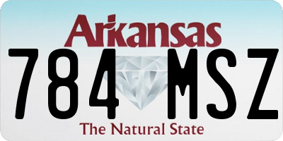 AR license plate 784MSZ