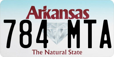 AR license plate 784MTA