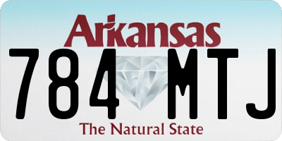 AR license plate 784MTJ