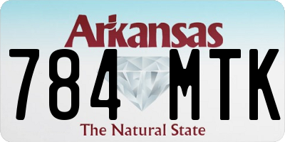 AR license plate 784MTK