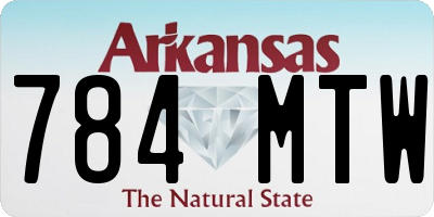 AR license plate 784MTW