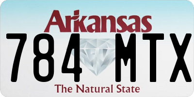 AR license plate 784MTX