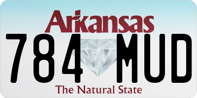 AR license plate 784MUD