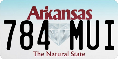 AR license plate 784MUI