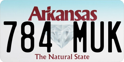 AR license plate 784MUK