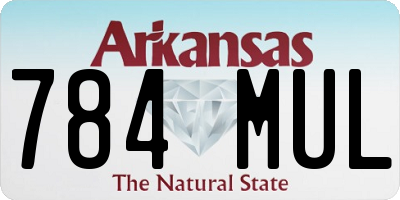 AR license plate 784MUL