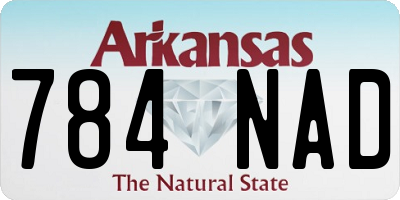 AR license plate 784NAD
