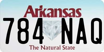 AR license plate 784NAQ