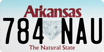AR license plate 784NAU