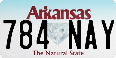 AR license plate 784NAY