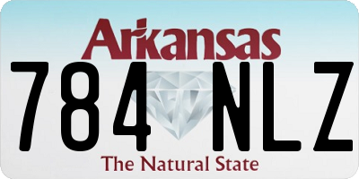 AR license plate 784NLZ