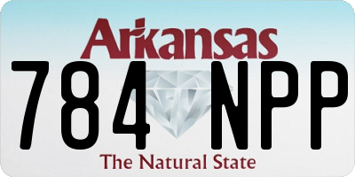 AR license plate 784NPP
