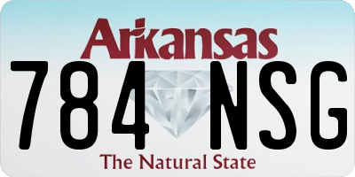 AR license plate 784NSG