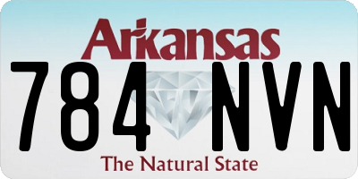 AR license plate 784NVN